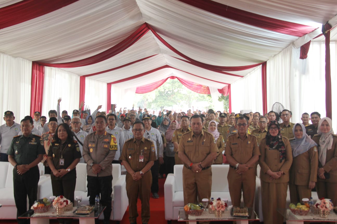 Diskominfostandi Ikuti Peringatan Bulan Bhakti Gotong Royong Masyarakat Tingkat Kota Bekasi Tahun 2024