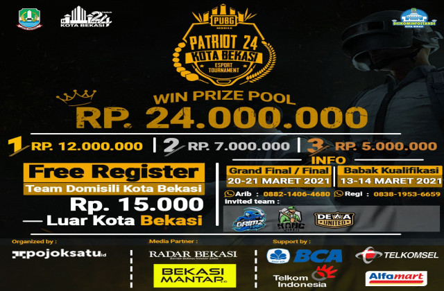 Pemkot Bekasi Menggelar Lomba E-Sport Tournament PlayerUnknowns Battlegrounds Mobile