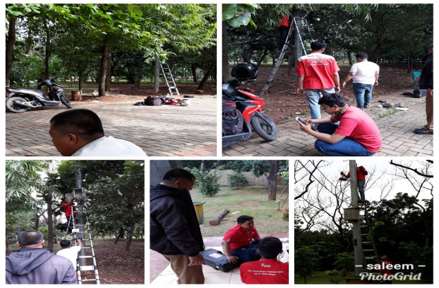 Pendampingan Perbaikan kabel FO dan Perangkat Wifi Publik Hutan Kota Bekasi
