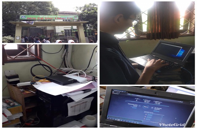 Penarikan FO local Loop dan aktivasi VLAN 52 di SMP Negeri 9 Kota Bekasi