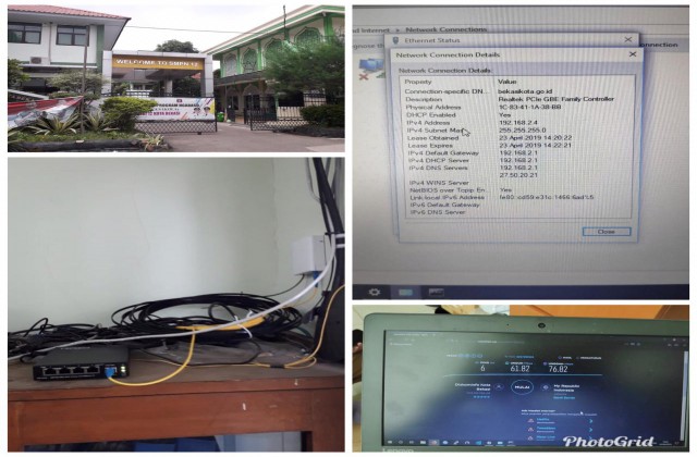 Penarikan FO local Loop dan aktivasi VLAN 52 di SMP Negeri 12 Kota Bekasi