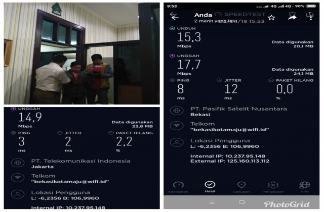 Pengecekan dan Uji Konektivitas Internet Wifi Bekasikotapatriot di Ruang Dinas Wali Kota Bekasi
