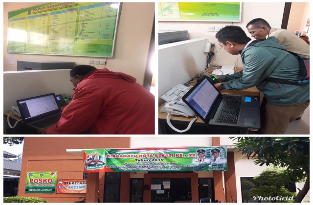 Perbaikan jaringan fingerprint Kelurahan Jatimelati Kecamatan Pondok Melati