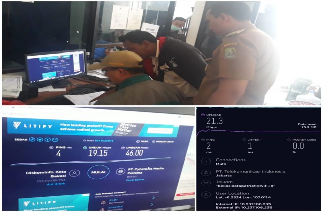 Monitoring Jaringan Internet Diskominfo untuk Verifikasi KK PPDB Online 2019 Kecamatan Bekasi Timur