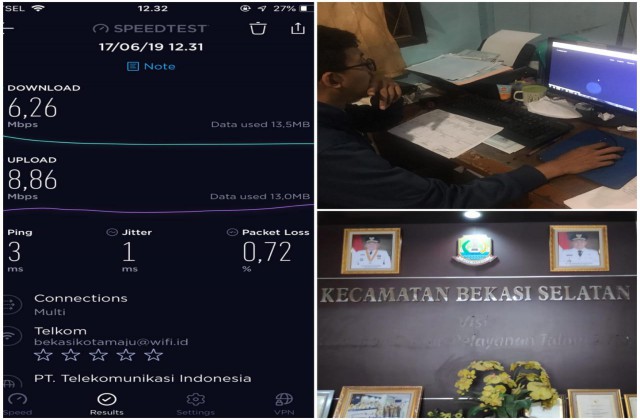 Monitoring Jaringan Internet Diskominfo untuk Verifikasi KK PPDB Online 2019 Kecamatan Bekasi Selata