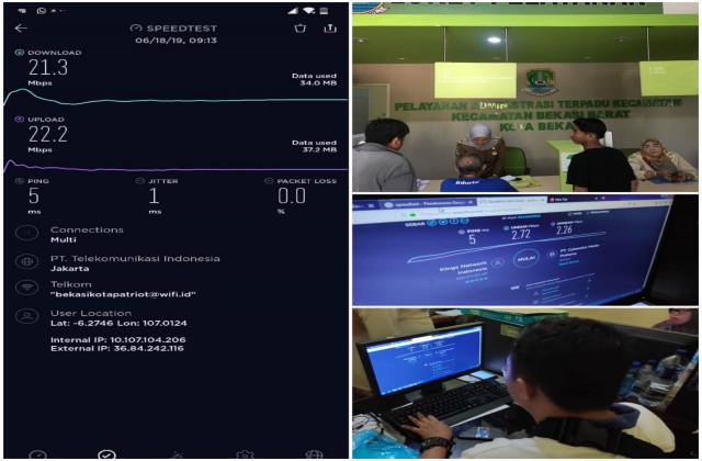 Monitoring Jaringan Internet Diskominfo untuk Verifikasi KK PPDB Online 2019 Kecamatan Bekasi Barat