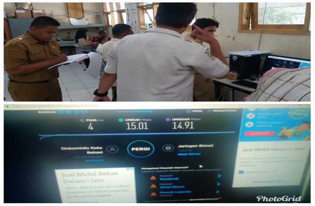 Monitoring Jaringan Internet Diskominfo untuk PPDB Online 2019 di SMP Negeri 34 Kota Bekasi