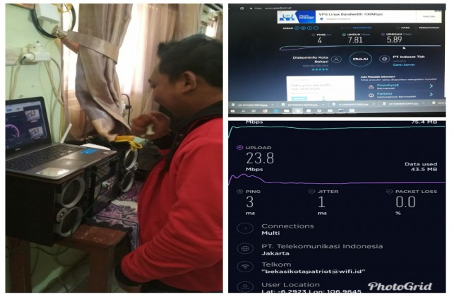 Monitoring Jaringan Internet Diskominfo untuk Verifikasi KK PPDB Online 2019 Kecamatan Jatiasih