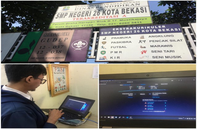 Monitoring Jaringan Internet Diskominfo untuk PPDB Online 2019 di SMP Negeri 26 Kota Bekasi
