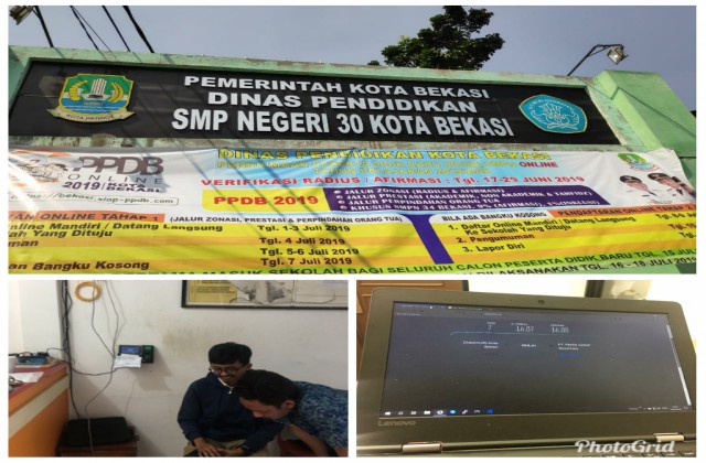 Monitoring Jaringan Internet Diskominfo untuk PPDB Online 2019 di SMP Negeri 30 Kota Bekasi