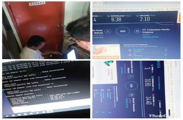 Monitoring Jaringan Internet Diskominfo untuk PPDB Online 2019 di SMP Negeri 2 Kota Bekasi