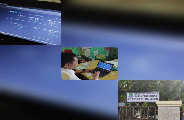 Monitoring Jaringan Internet Diskominfo untuk PPDB Online 2019 di SMP Negeri 23 Kota Bekasi