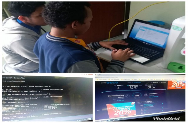 Monitoring Jaringan Internet Diskominfo untuk PPDB Online 2019 di SMP Negeri 22 Kota Bekasi