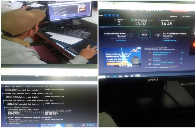 Monitoring Jaringan Internet Diskominfo untuk PPDB Online 2019 di SMP Negeri 42 Kota Bekasi