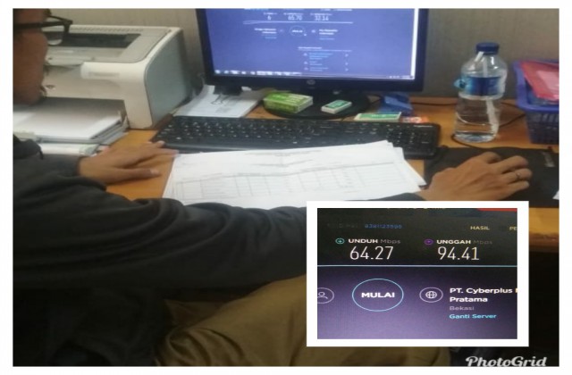 Monitoring Jaringan Internet Diskominfo untuk PPDB Online 2019 di SMP Negeri 41 Kota Bekasi