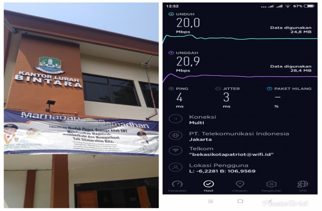 Pengecekan dan Uji Konektivitas Internet Wifi Bekasikotapatriot di Kelurahan Bintara
