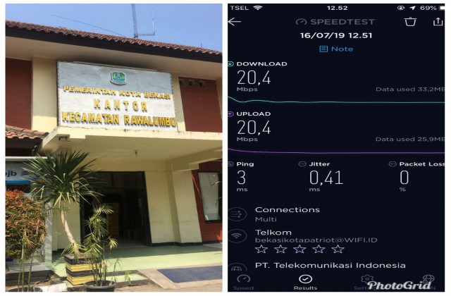 Pengecekan dan Uji Konektivitas Internet Wifi Bekasikotapatriot di Kecamatan Rawalumbu