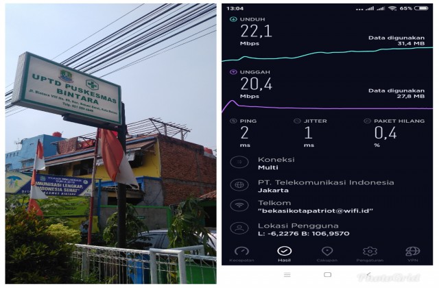 Pengecekan dan Uji Konektivitas Internet Wifi Bekasikotapatriot di Puskesmas Bintara