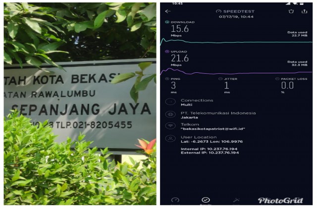 Pengecekan dan Uji Konektivitas Internet Wifi Bekasikotapatriot di Kelurahan Sepanjang Jaya