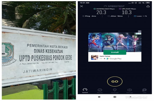 Pengecekan dan Uji Konektivitas Internet Wifi Bekasikotapatriot di Puskesmas Pondok Gede