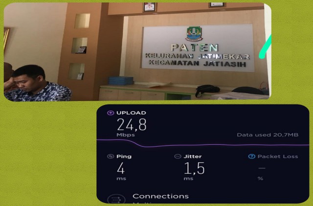 Pengecekan dan Uji Konektivitas Internet Wifi Bekasikotapatriot Kelurahan Jatimekar