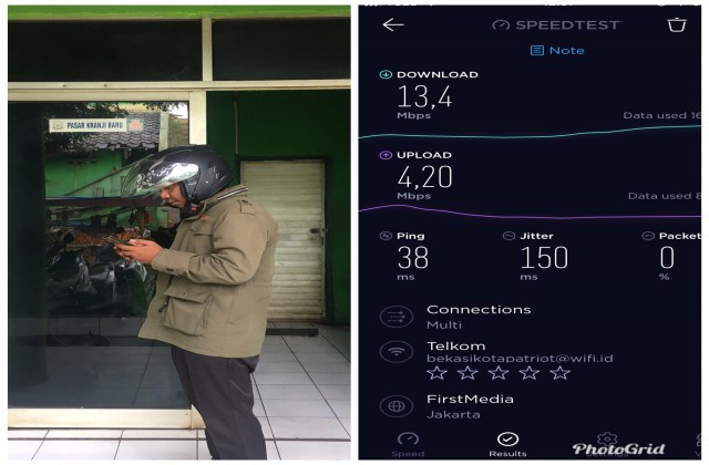 Pengecekan dan Uji Konektivitas Internet Wifi Bekasikotapatriot di UPTD Pasar Kranji